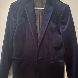 Express Midnight Blue Velvet Blazer